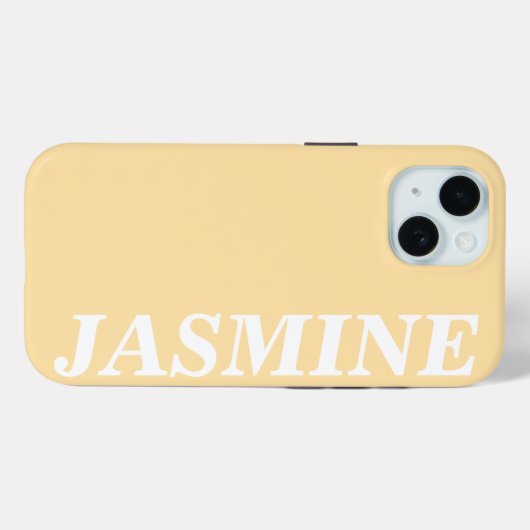 STIJLVOLE MODERNE AANPASBARE NAAM EFFEN BEIGE KLEU Case-Mate iPhone CASE (Achterkant (horizontaal))