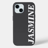STIJLVOLE MODERNE AANPASBARE NAAM EFFEN DONKER GRI Case-Mate iPhone CASE (Achterkant)