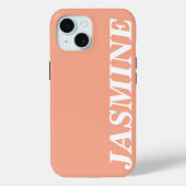 STIJLVOLE MODERNE AANPASBARE NAAM EFFEN PERZIK KLE Case-Mate iPhone CASE (Achterkant)