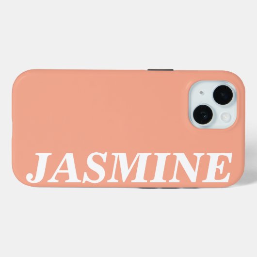 STIJLVOLE MODERNE AANPASBARE NAAM EFFEN PERZIK KLE Case-Mate iPhone CASE (Achterkant (horizontaal))