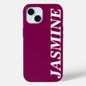 STIJLVOLE MODERNE AANPASBARE NAAM EFFEN WIJNKLEUR Case-Mate iPhone CASE (Achterkant)