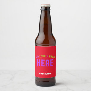STIJLVOLE MODERNE AANPASBARE RODE GECONTROLEERDE M BIER ETIKET