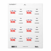 STIJLVOLE MODERNE AANPASBARE WITTE GECERTIFICEERDE ETIKET (Full Sheet)