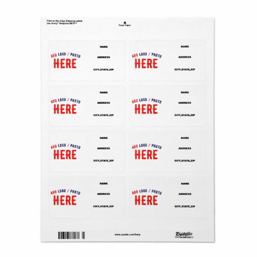 STIJLVOLE MODERNE AANPASBARE WITTE GECERTIFICEERDE ETIKET (Full Sheet)