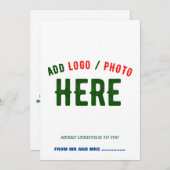 STIJLVOLE MODERNE AANPASBARE WITTE GECERTIFICEERDE FEESTDAGENKAART (Voorkant / Achterkant)