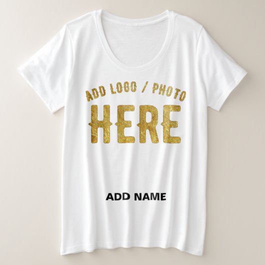 STIJLVOLE MODERNE AANPASBARE WITTE GECERTIFICEERDE GROTE MAAT T-SHIRT (Design voorkant)