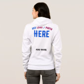 STIJLVOLE MODERNE AANPASBARE WITTE GECERTIFICEERDE HOODIE (Achterkant volledig)