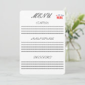STIJLVOLE MODERNE AANPASBARE WITTE GECERTIFICEERDE MENU (Staand voorkant)