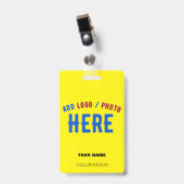 STIJLVOLE MODERNE AANPASBARE WITTE GECONTROLEERDE BADGE (Voorzijde met clip)