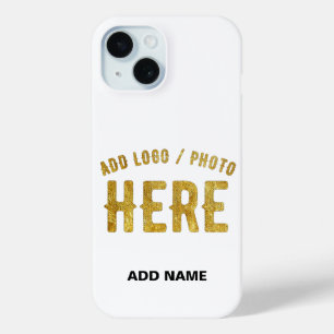 STIJLVOLE MODERNE AANPASBARE WITTE GECONTROLEERDE  iPhone 15 CASE