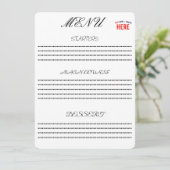 STIJLVOLE MODERNE AANPASBARE WITTE GECONTROLEERDE MENU (Staand voorkant)