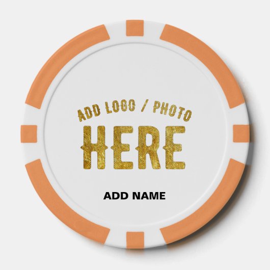 STIJLVOLE MODERNE AANPASBARE WITTE GECONTROLEERDE POKER CHIPS (Voorkant)