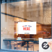 STIJLVOLE MODERNE AANPASBARE WITTE GECONTROLEERDE  RAAMSTICKER (Cafe Raam)