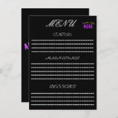 STIJLVOLE MODERNE AANPASBARE ZWARTE GECERTIFICEERD MENU (Voorkant / Achterkant)