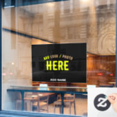 STIJLVOLE MODERNE AANPASBARE ZWARTE GECERTIFICEERD RAAMSTICKER (Cafe Raam)