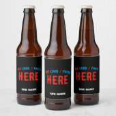 STIJLVOLE MODERNE AANPASBARE ZWARTE GECONTROLEERDE BIER ETIKET (Flessen)