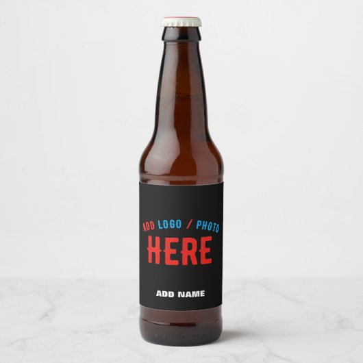 STIJLVOLE MODERNE AANPASBARE ZWARTE GECONTROLEERDE BIER ETIKET (Voorkant)