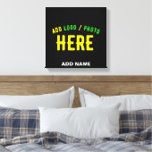 STIJLVOLE MODERNE AANPASBARE ZWARTE GECONTROLEERDE CANVAS AFDRUK (Insitu (Slaapkamer))