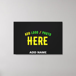 STIJLVOLE MODERNE AANPASBARE ZWARTE GECONTROLEERDE CANVAS AFDRUK