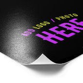 STIJLVOLE MODERNE AANPASBARE ZWARTE GECONTROLEERDE FOTO AFDRUK (Hoek)