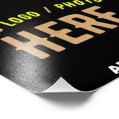 STIJLVOLE MODERNE AANPASBARE ZWARTE GECONTROLEERDE FOTO AFDRUK (Hoek)