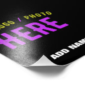 STIJLVOLE MODERNE AANPASBARE ZWARTE GECONTROLEERDE FOTO AFDRUK (Hoek)