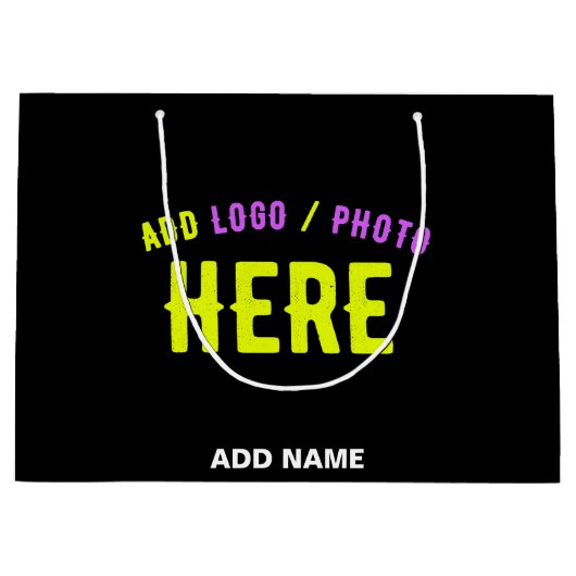 STIJLVOLE MODERNE AANPASBARE ZWARTE GECONTROLEERDE GROOT CADEAUZAKJE (Voorkant)