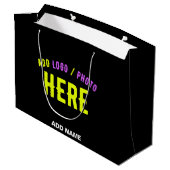 STIJLVOLE MODERNE AANPASBARE ZWARTE GECONTROLEERDE GROOT CADEAUZAKJE (Achterkant Gekanteld)