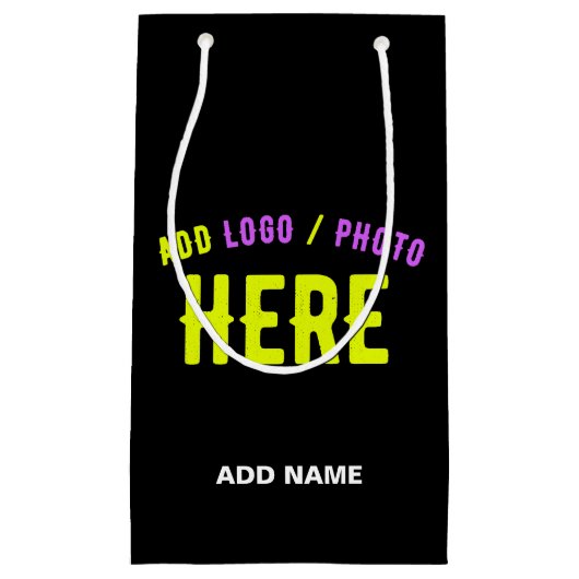 STIJLVOLE MODERNE AANPASBARE ZWARTE GECONTROLEERDE KLEIN CADEAUZAKJE (Voorkant)