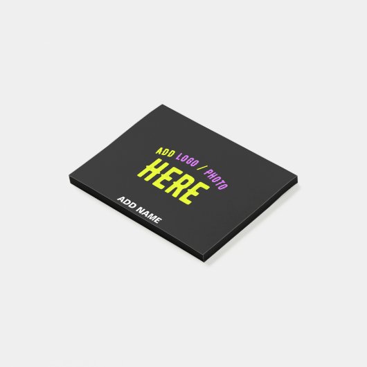 STIJLVOLE MODERNE AANPASBARE ZWARTE GECONTROLEERDE POST-IT® NOTES (Schuin)