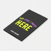 STIJLVOLE MODERNE AANPASBARE ZWARTE GECONTROLEERDE POST-IT® NOTES (Schuin)