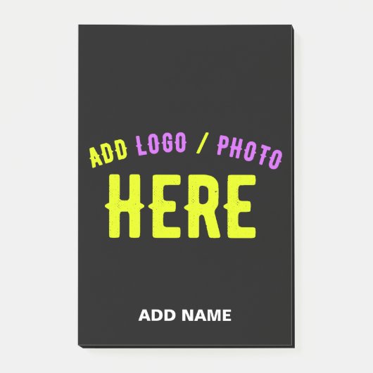 STIJLVOLE MODERNE AANPASBARE ZWARTE GECONTROLEERDE POST-IT® NOTES (Voorkant)