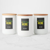 STIJLVOLE MODERNE AANPASBARE ZWARTE GECONTROLEERDE VOEDSELCONTAINER ETIKET (Flessen)