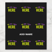 STIJLVOLE MODERNE AANPASBARE ZWARTE GEVEREIFICEERD WIJN ETIKET (Enkel label)