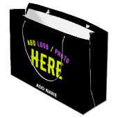 STIJLVOLE MODERNE AANPASTBAARE ZWARTE GECONTROLEER GROOT CADEAUZAKJE (Achterkant Gekanteld)