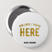 STIJLVOLE MODERNE AANPASTBARE WITTE GECERTIFICEERD RONDE BUTTON 4,0 CM (Voorkant /achterkant)