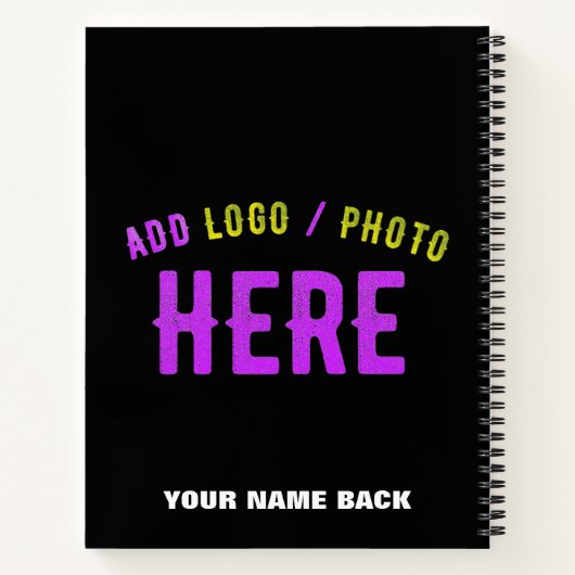 STIJLVOLE MODERNE AANPASTBARE ZWARTE GECERTIFICEER NOTITIEBOEK (Achterkant)