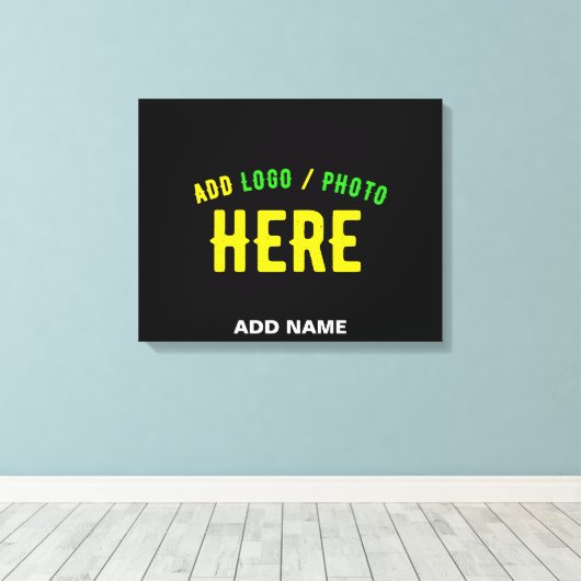 STIJLVOLE MODERNE AANPASTBARE ZWARTE GECONTROLEERD CANVAS AFDRUK (Insitu (Houten vloer))