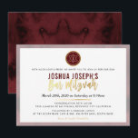 STIJLVOLE MONOGRAM BAR MITZVAH donkerrode wijnrood Kaart<br><div class="desc">door kat massard >>> kat@simplysweetPAPERIE.com <<<</div>