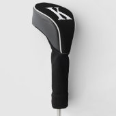 STIJLVOLE MONOGRAM GOLFHOOFDHOES ZWART GOLFHEADCOVER (Schuin)