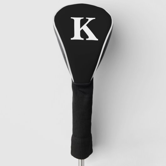 STIJLVOLE MONOGRAM GOLFHOOFDHOES ZWART GOLFHEADCOVER (Voorkant)