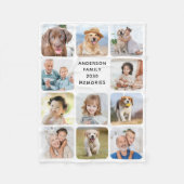 Stijlvolle 11 Fotocollage gepersonaliseerde Afbeel Fleece Deken (Voorkant)