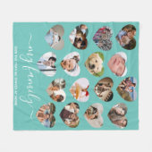 Stijlvolle 16 foto hartcollage fleece deken (Voorkant (Horizontaal))