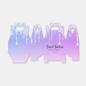 stijlvolle 16 paarse zilveren druppelaars bedankdoosjes (Uitgevouwen)