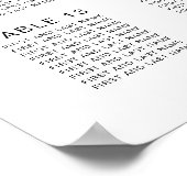 Stijlvolle 16 tafel bruiloft zitgrafiek poster (Hoek)