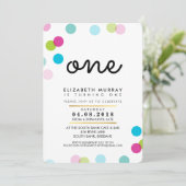 STIJLVOLLE 1E verjaardagsfeestje INVITE heldere co Kaart (Staand voorkant)