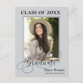 Stijlvolle 2025 2 foto afstuderen Party uitnodigin Briefkaart (Voorkant)
