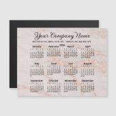Stijlvolle 2026 Blush Roos Marmeren Kalender Busin (Voorkant / Achterkant)