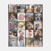 Stijlvolle 20 foto-Collage Cozy Fleece Blanket (Voorkant)