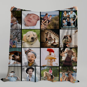 Stijlvolle 20 foto-Collage Cozy Fleece Blanket Deken